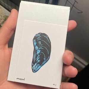 Anastasia INCIARDI mini print - mussel - comes from Duxbury ma